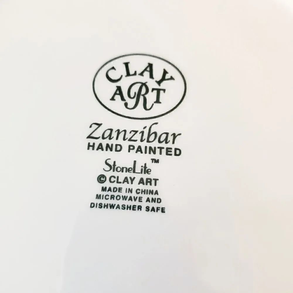 Clay Art Hand Painted Fall Print Platter - Picture 4 of 7